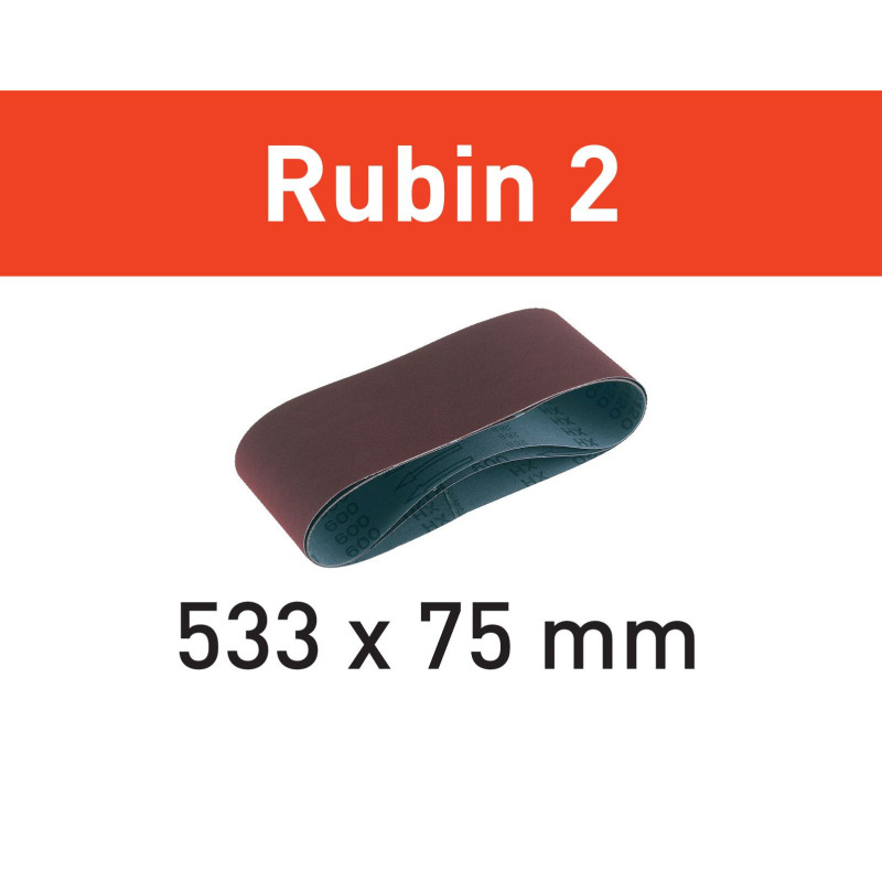 Taśma szlifierska Rubin 2 L533x75 P80 RU/10 499157
