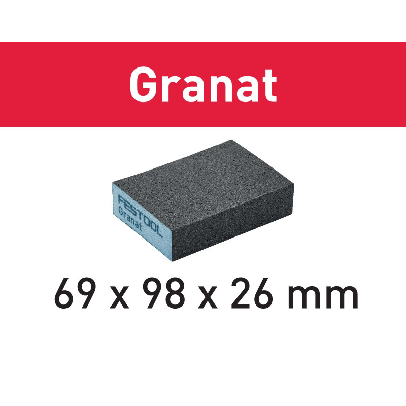 Gąbka szlifierska do szlifowania ręcznego Granat 69x98x26 36 GR/6 201080