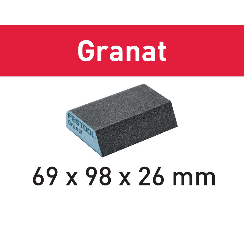 Gąbka szlifierska do szlifowania ręcznego Granat 69x98x26 120 CO GR/6 201084