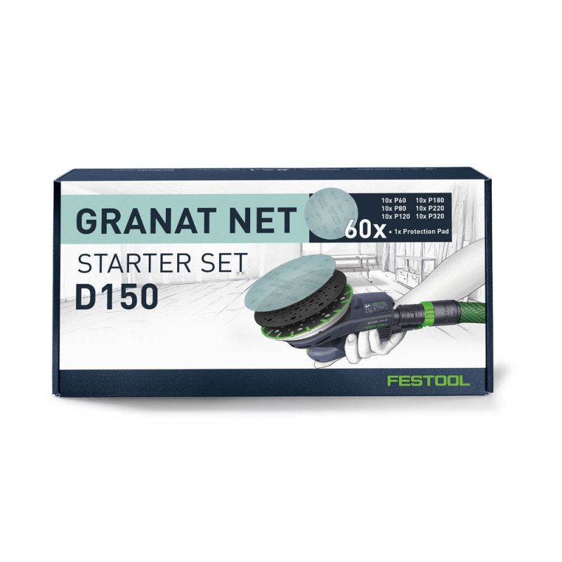 Materiały ścierne z włókniny Granat Net D150 GR NET-Set 578667