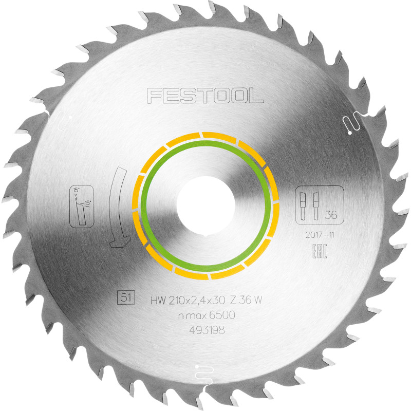 Tarcza pilarska WOOD UNIVERSAL HW 210x2,4x30 W36 493198