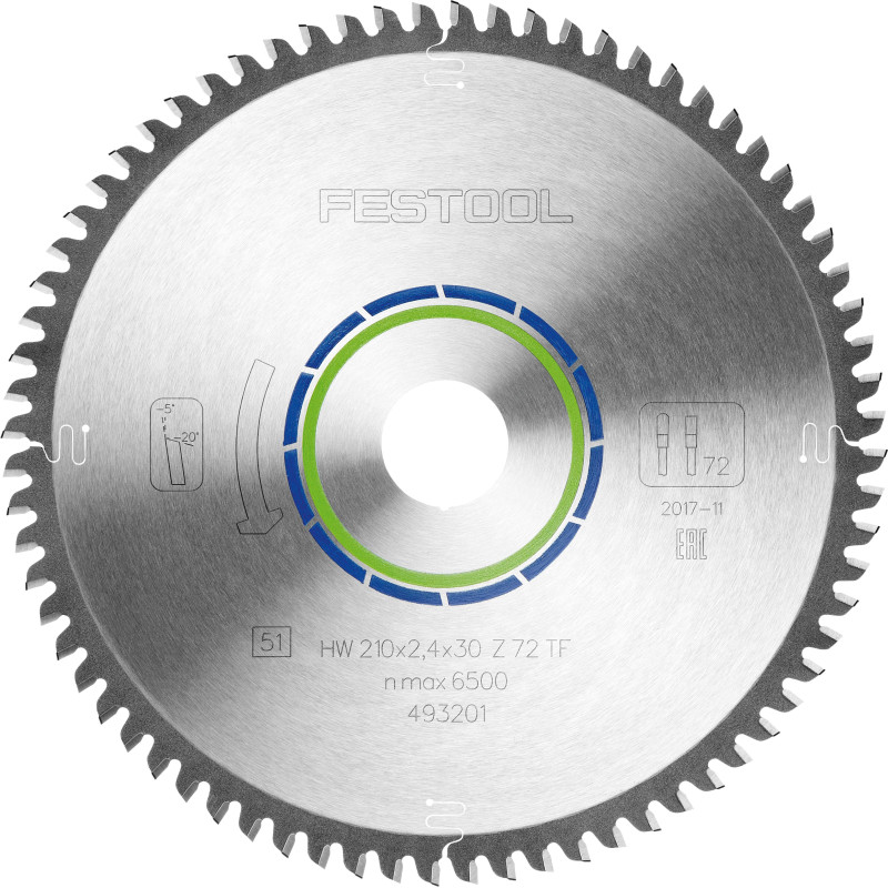 Tarcza pilarska ALUMINIUM/PLASTICS HW 210x2,4x30 TF72 493201